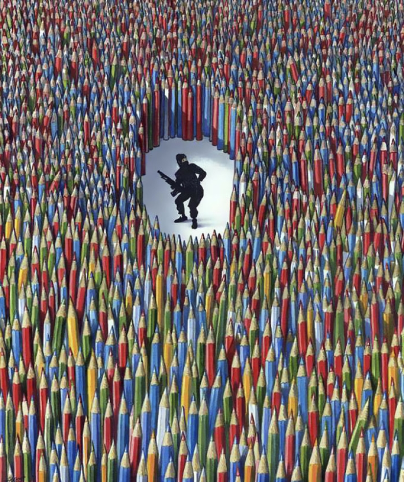 Where is our world going: cartoonist Gerhard Haderer exposes the problems of modern society in overly honest illustrations