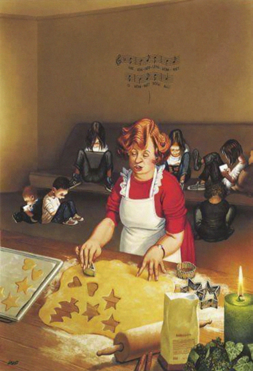 Where is our world going: cartoonist Gerhard Haderer exposes the problems of modern society in overly honest illustrations