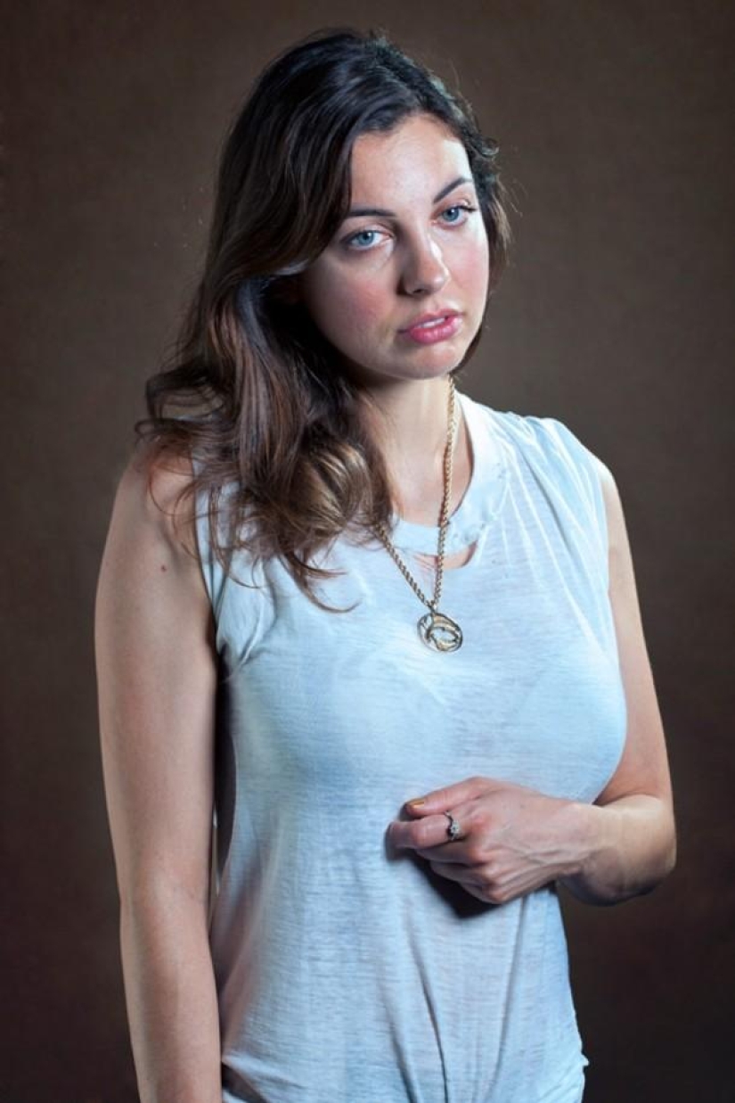 Women in the clothes of their exes — an unusual photo project by Carla Richmond