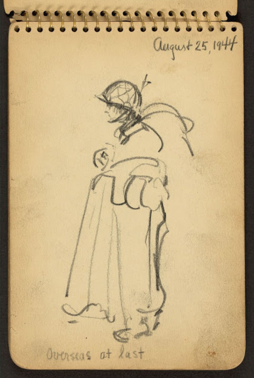World War II in the drawings of a 21-year-old soldier made in 1944 World War II in the drawings of a 21-year-old soldier made in 1944