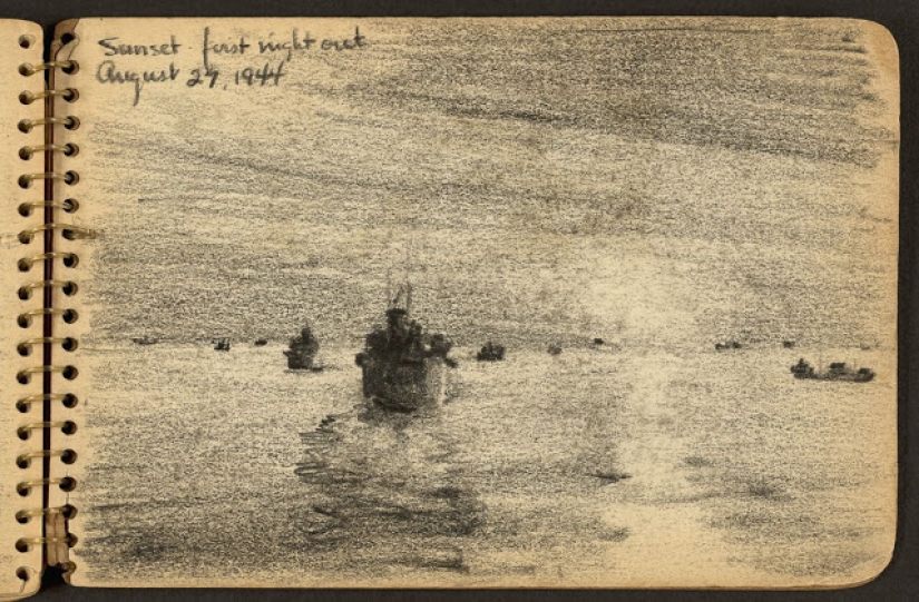 World War II in the drawings of a 21-year-old soldier made in 1944 World War II in the drawings of a 21-year-old soldier made in 1944