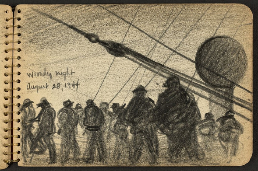 World War II in the drawings of a 21-year-old soldier made in 1944 World War II in the drawings of a 21-year-old soldier made in 1944