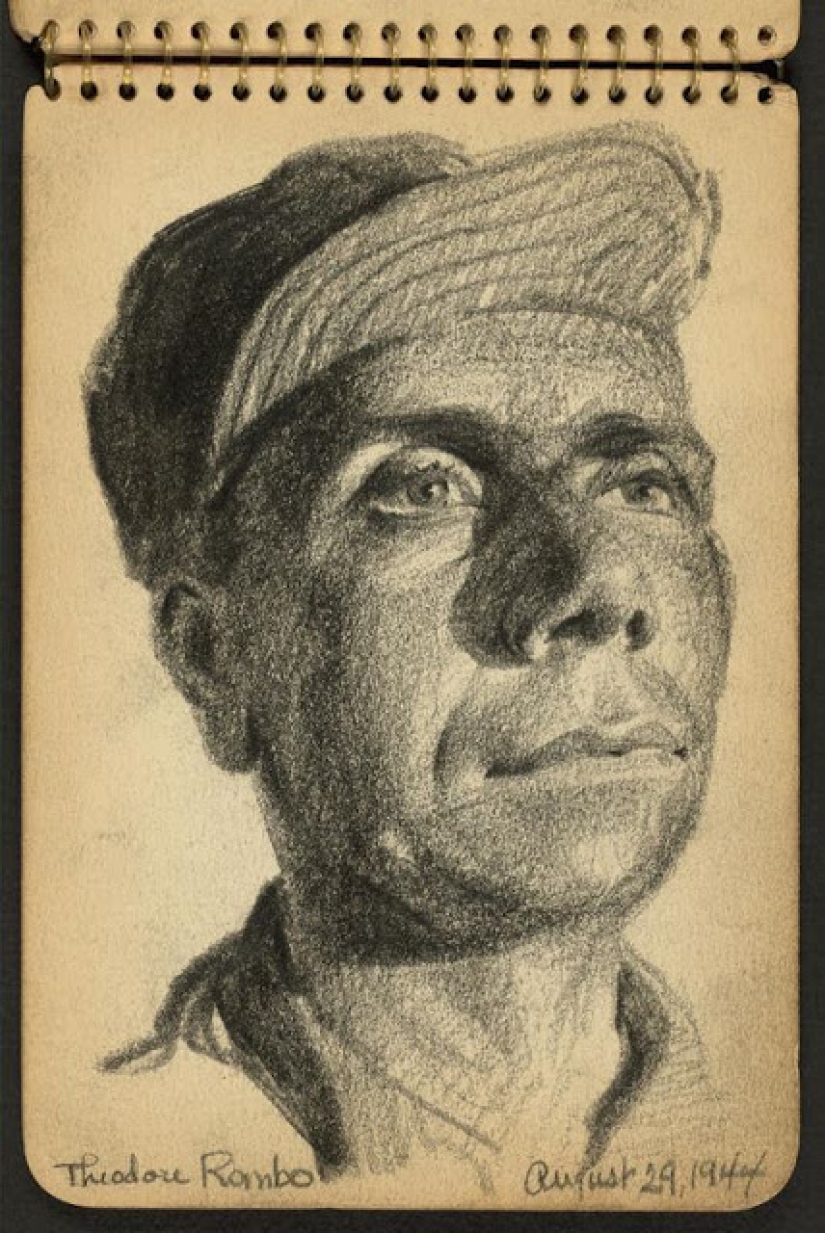 World War II in the drawings of a 21-year-old soldier made in 1944 World War II in the drawings of a 21-year-old soldier made in 1944