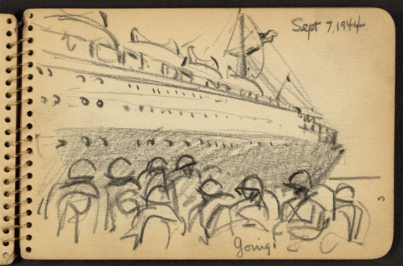 World War II in the drawings of a 21-year-old soldier made in 1944 World War II in the drawings of a 21-year-old soldier made in 1944