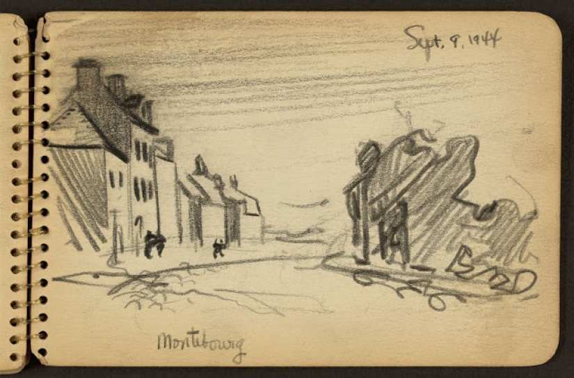 World War II in the drawings of a 21-year-old soldier made in 1944 World War II in the drawings of a 21-year-old soldier made in 1944