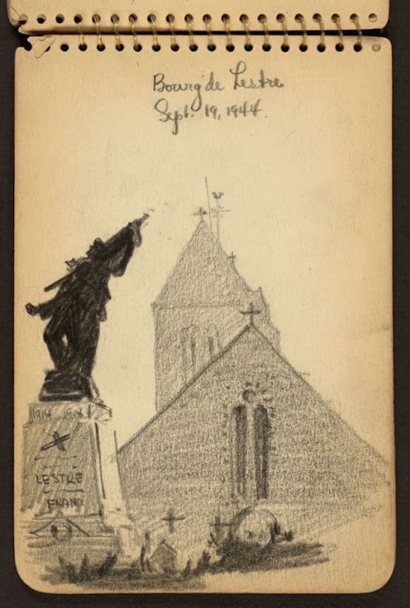 World War II in the drawings of a 21-year-old soldier made in 1944 World War II in the drawings of a 21-year-old soldier made in 1944