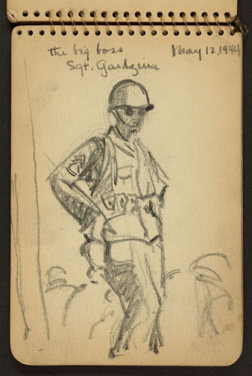 World War II in the drawings of a 21-year-old soldier made in 1944 World War II in the drawings of a 21-year-old soldier made in 1944