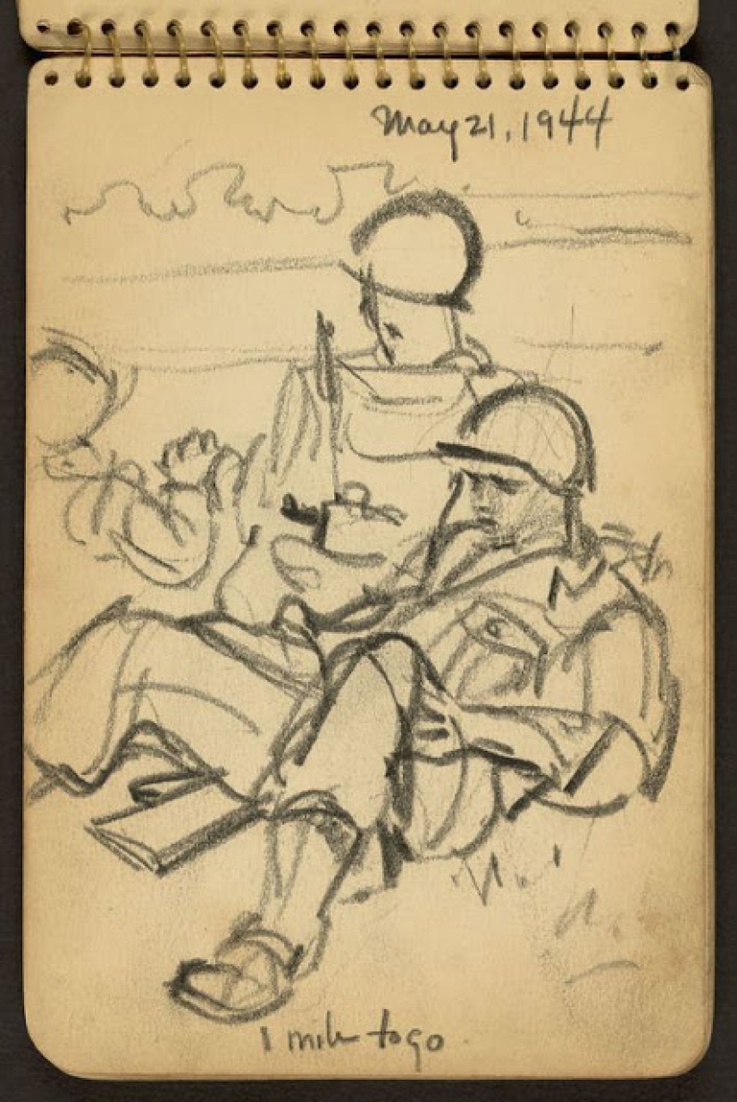World War II in the drawings of a 21-year-old soldier made in 1944 World War II in the drawings of a 21-year-old soldier made in 1944