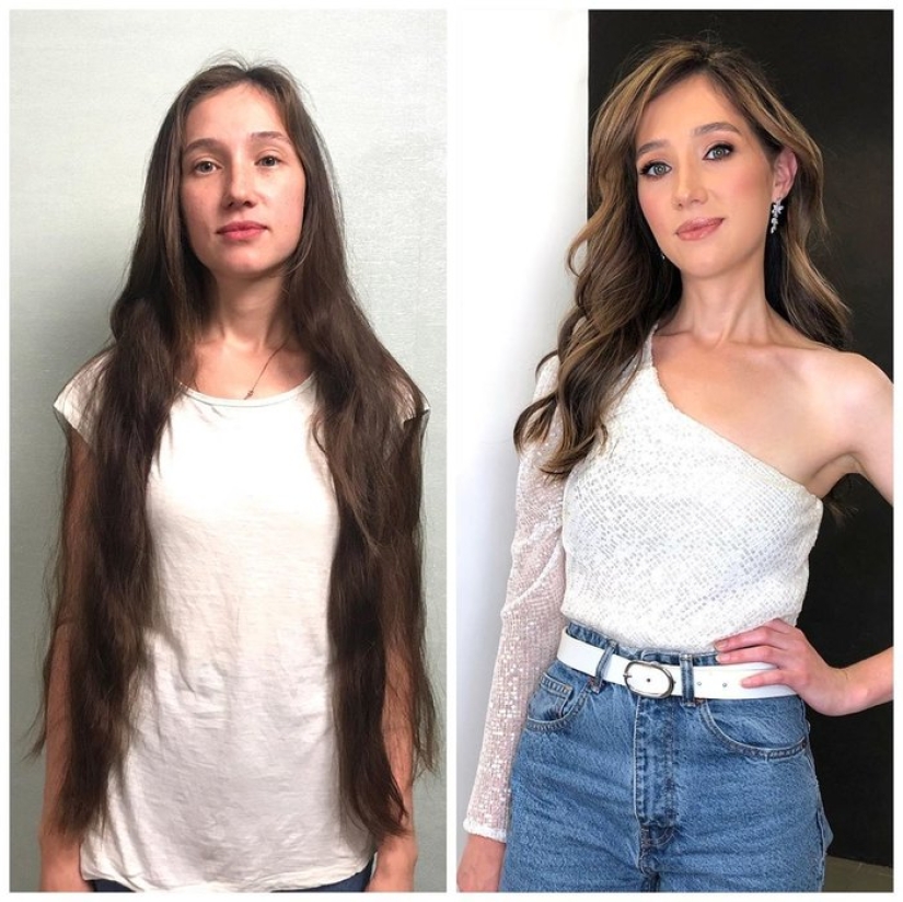 Wow-the effect of drastic changes after the stylist's work Wow-the effect of drastic changes after the stylist's work