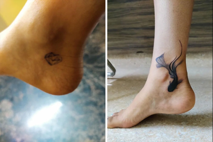 10 Before & After Pics Of Terrible Tattoos Getting Fixed, As Shared In This Online Group