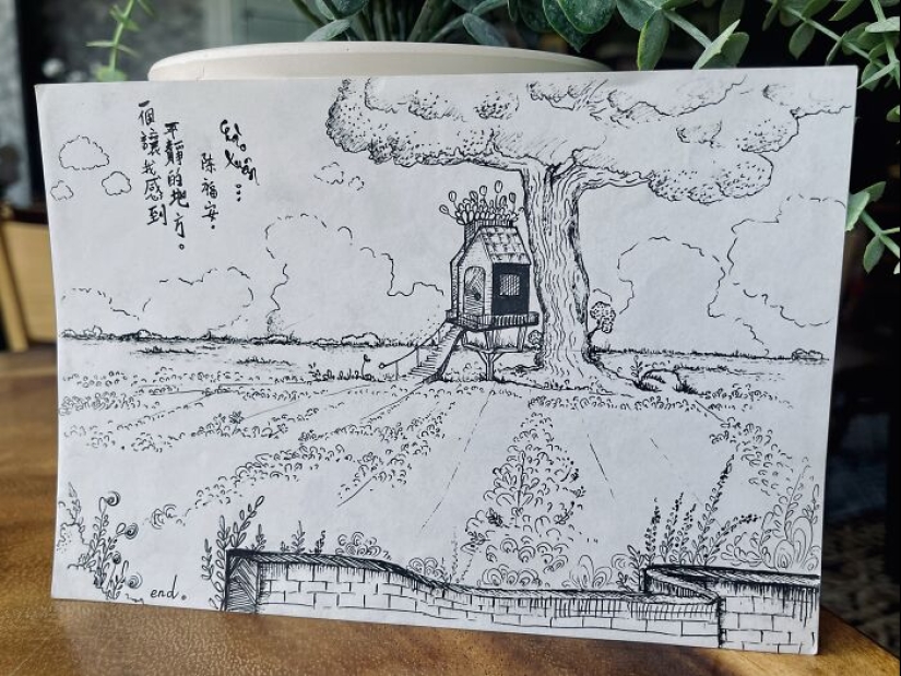 10 “Imaginary” Hand Drawings Of Spring With Black Gel Pens 10 “Imaginary” Hand Drawings Of Spring With Black Gel Pens