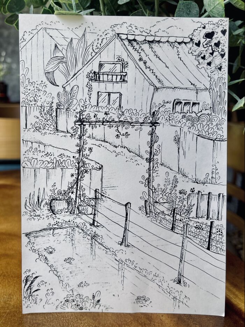 10 “Imaginary” Hand Drawings Of Spring With Black Gel Pens 10 “Imaginary” Hand Drawings Of Spring With Black Gel Pens