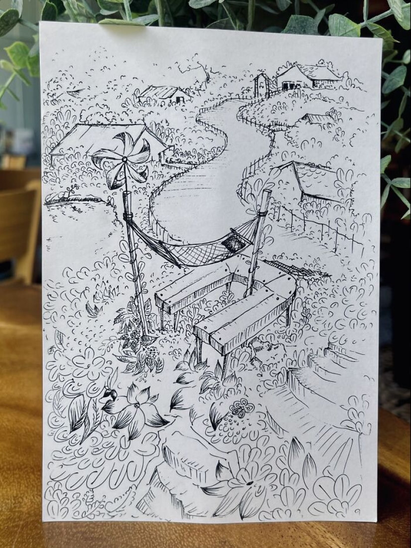 10 “Imaginary” Hand Drawings Of Spring With Black Gel Pens 10 “Imaginary” Hand Drawings Of Spring With Black Gel Pens