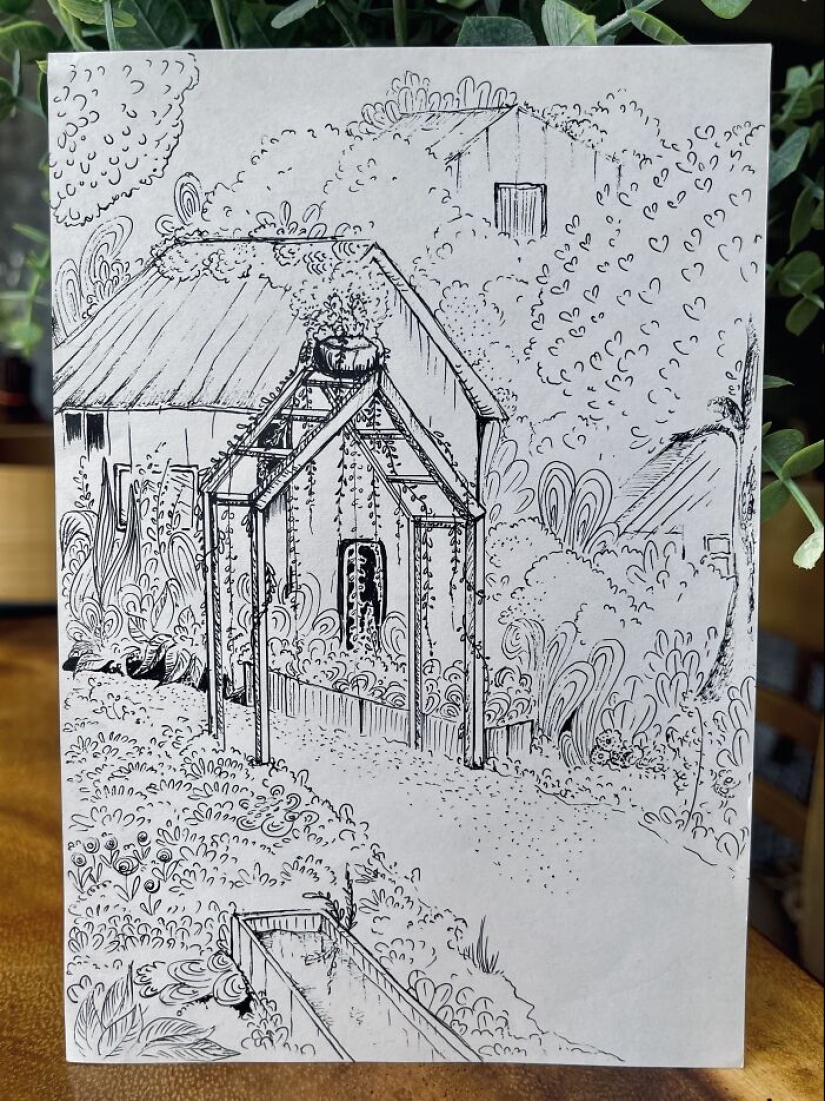 10 “Imaginary” Hand Drawings Of Spring With Black Gel Pens 10 “Imaginary” Hand Drawings Of Spring With Black Gel Pens