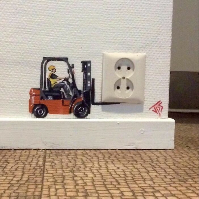 10 obras de graffiti callejero que interactúan con su entorno de este artista