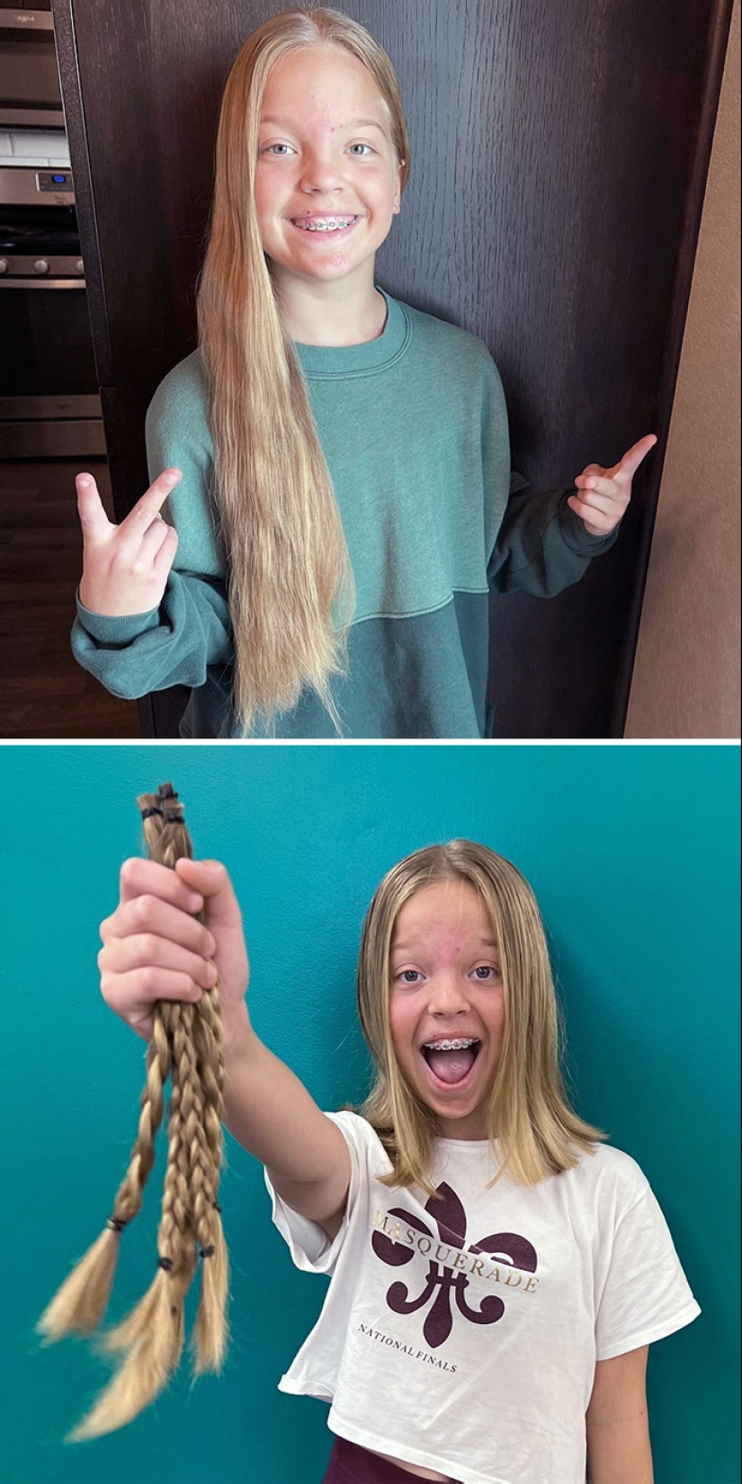 10 People Before And After Cutting Off Their Long Hair To Donate It (Part2)