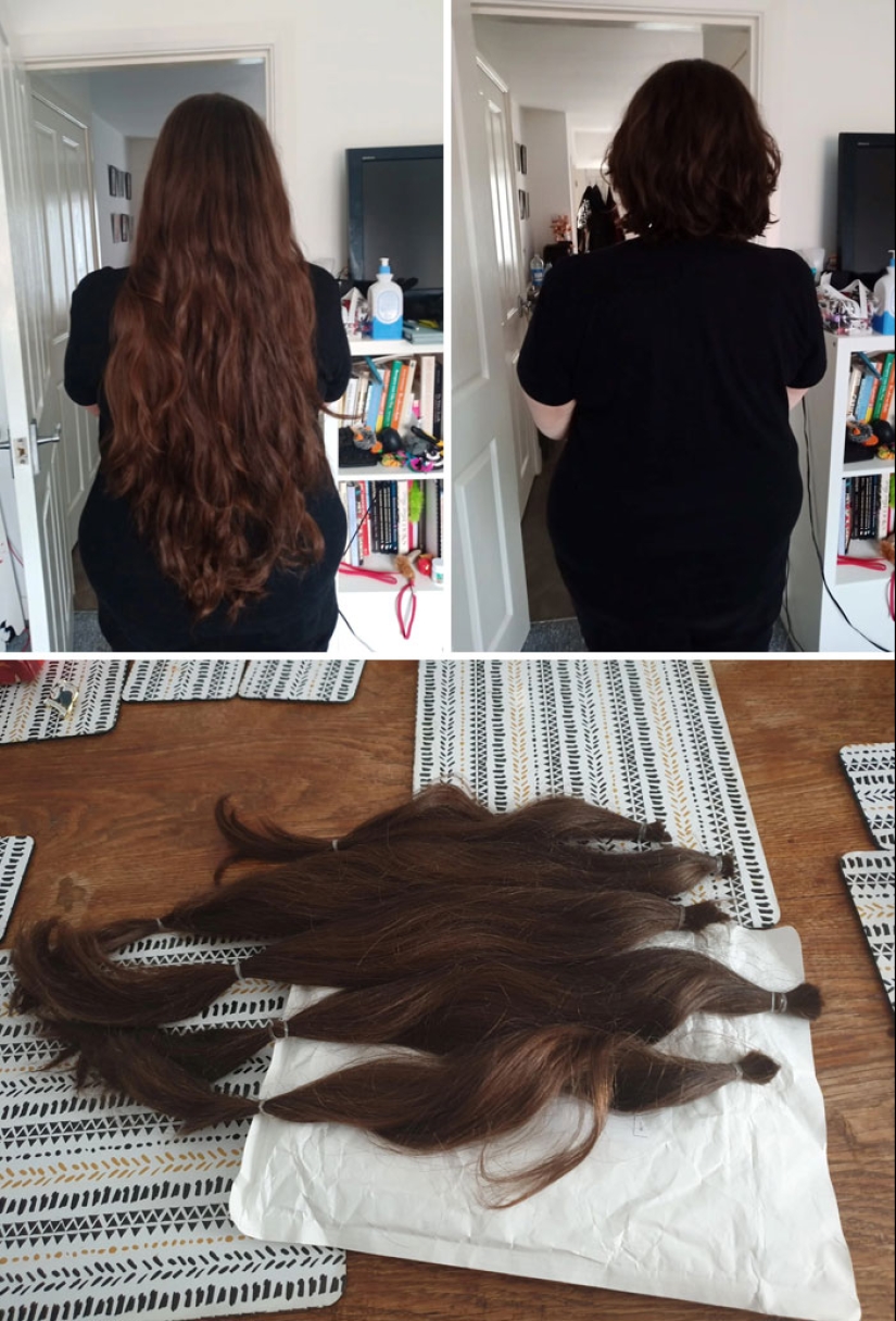 10 People Before And After Cutting Off Their Long Hair To Donate It (Part2)