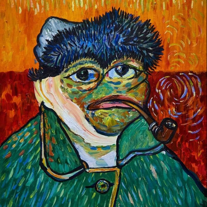 10 Renowned Art Pieces Replicated By This Artist But With Pepe The Frog As The Face