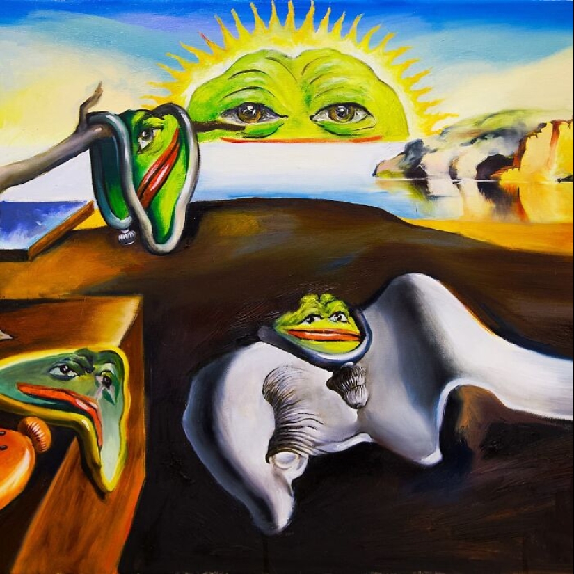 10 Renowned Art Pieces Replicated By This Artist But With Pepe The Frog As The Face