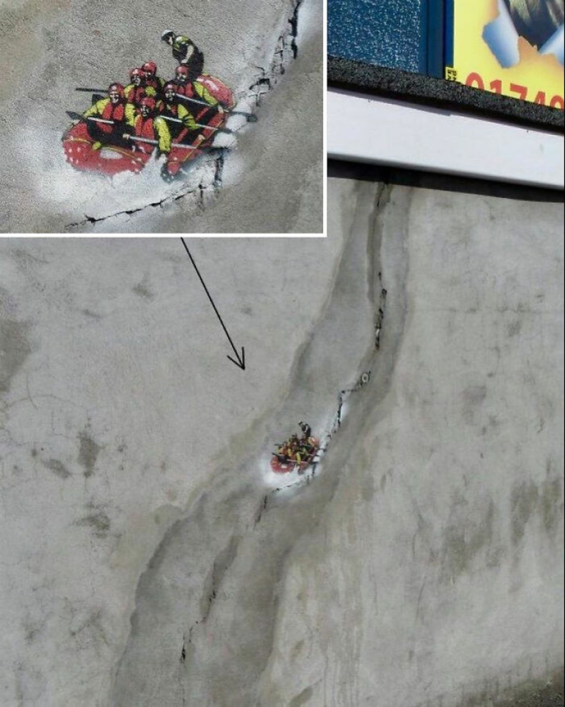 10 Works Of Street Graffiti That Interacts With Its Surroundings By This Artist