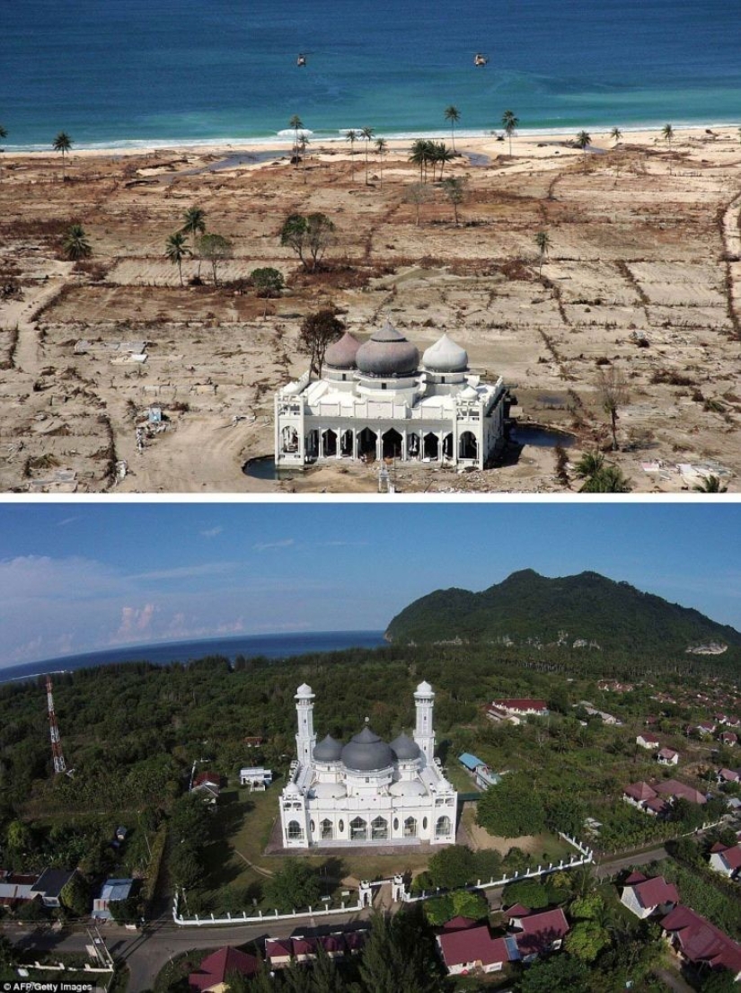 10 years later: comparing photos of Indonesia's recovery 10 years later: comparing photos of Indonesia's recovery