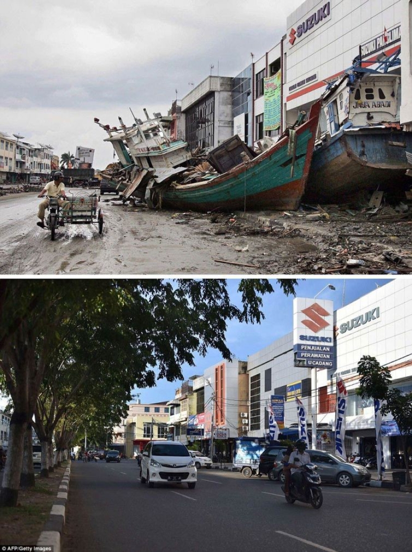 10 years later: comparing photos of Indonesia's recovery 10 years later: comparing photos of Indonesia's recovery