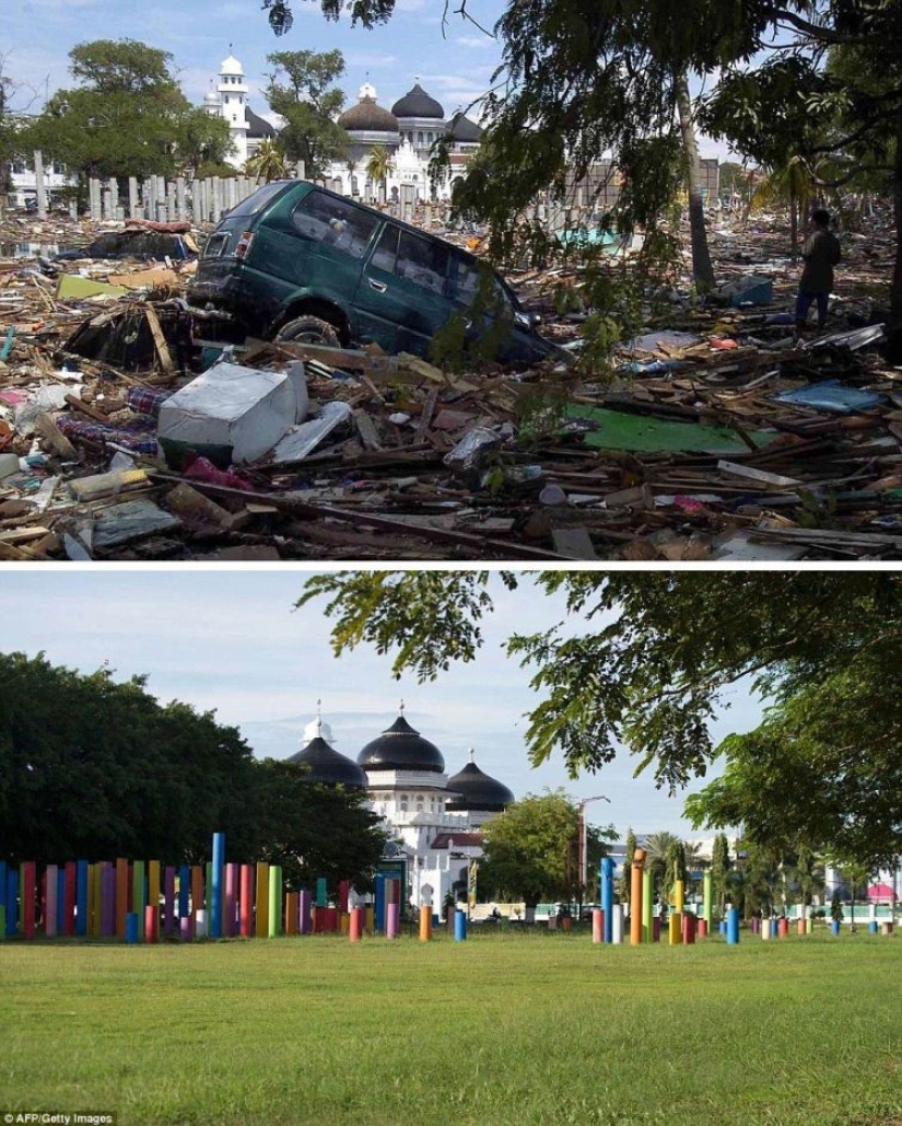 10 years later: comparing photos of Indonesia's recovery 10 years later: comparing photos of Indonesia's recovery
