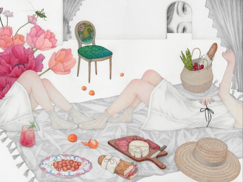 12 gentle illustrations by Vicki Ling