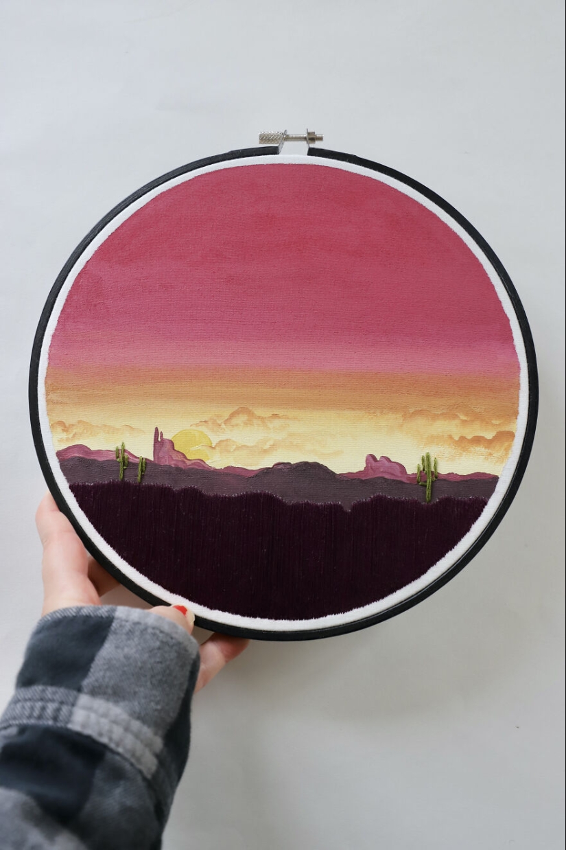 12 Mi sueño de convertirme en un artista a tiempo completo se hizo realidad, y aquí están mis obras de arte bordadas que creé