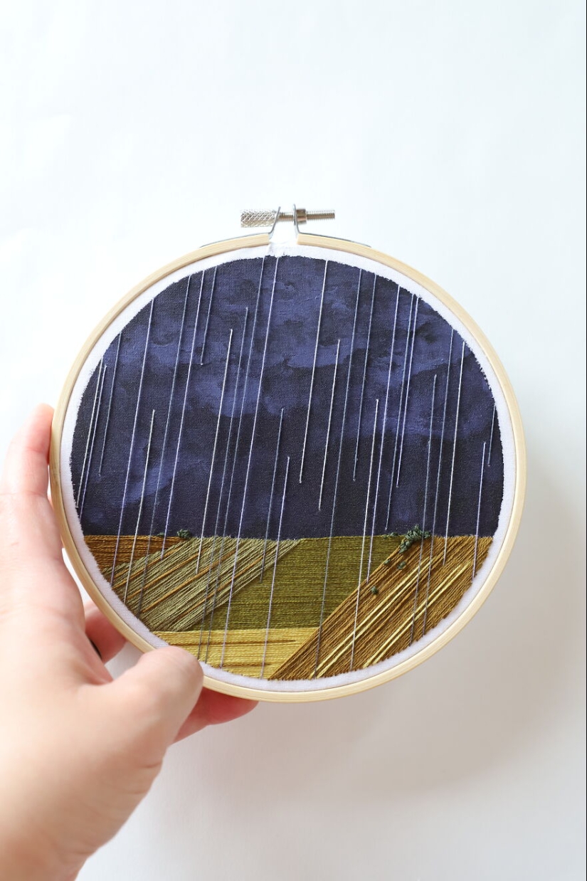 12 Mi sueño de convertirme en un artista a tiempo completo se hizo realidad, y aquí están mis obras de arte bordadas que creé