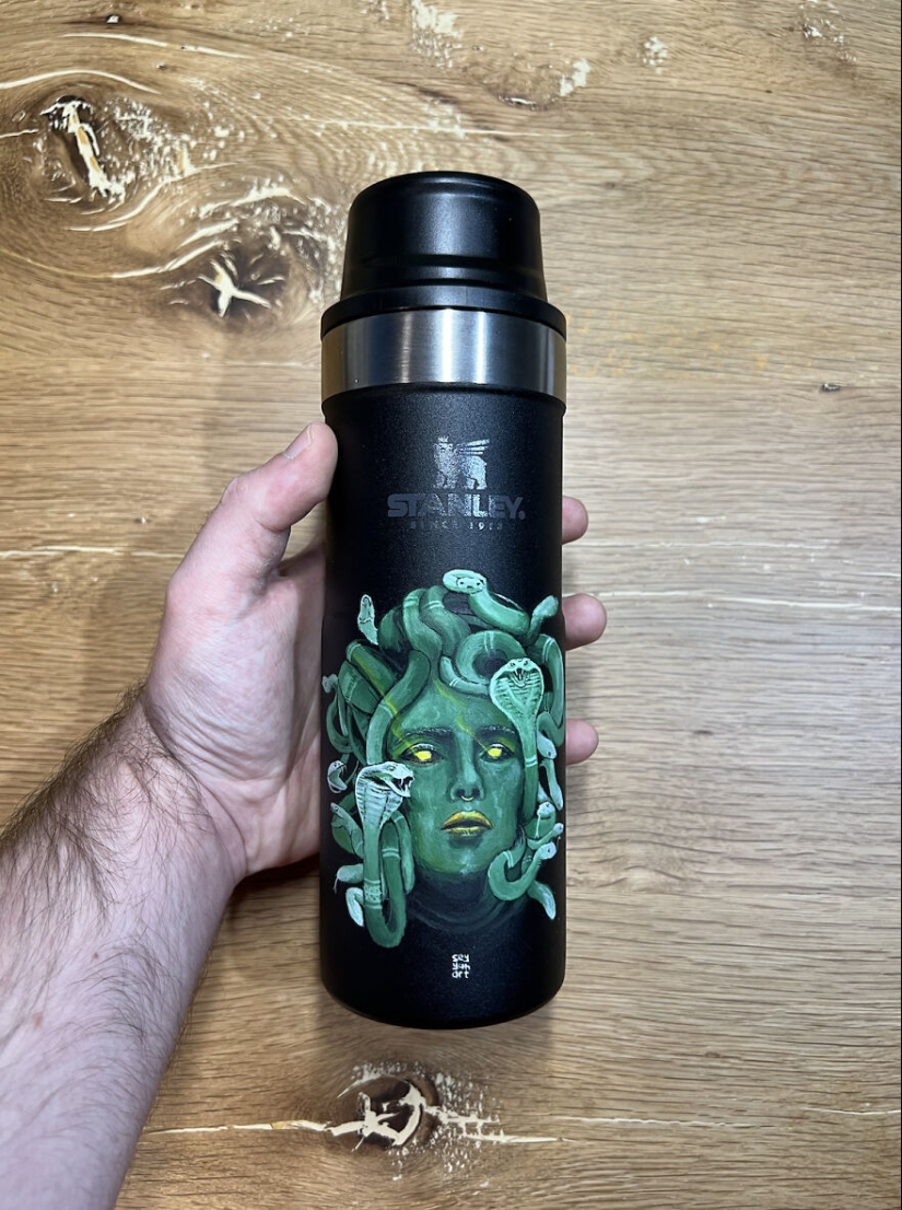 13 Realistic Drawings I Created On ‘Stanley’ Thermoses