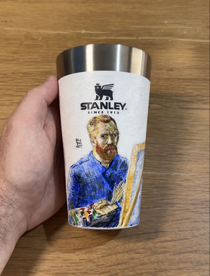 13 Realistic Drawings I Created On ‘Stanley’ Thermoses