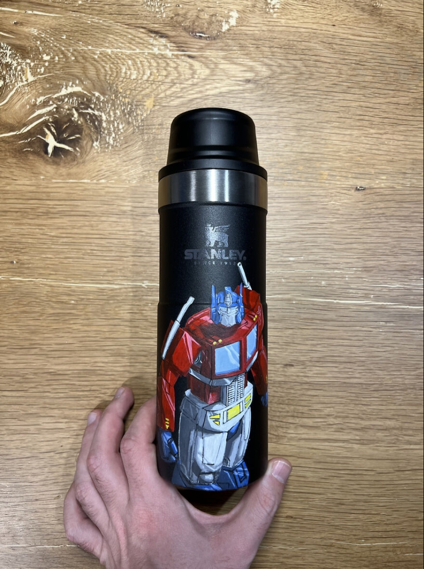 13 Realistic Drawings I Created On ‘Stanley’ Thermoses