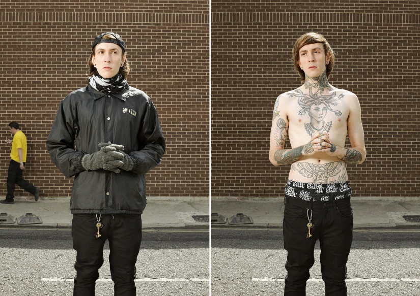 14 photos of English tattoo lovers with and without clothes