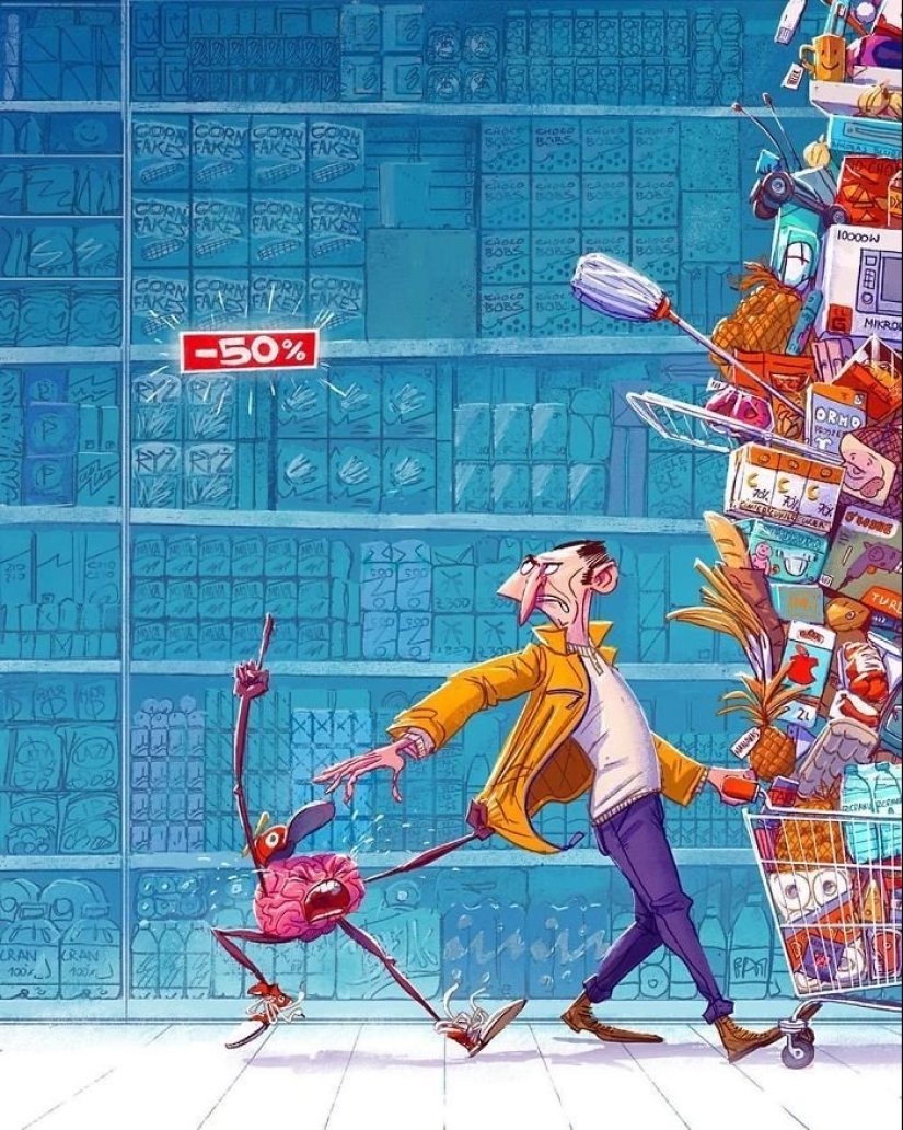 15 biting illustrations by a Polish artist that describe our life without embellishment