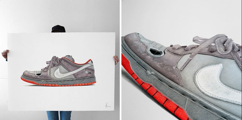 15 dibujos hiperrealistas de zapatillas que podrían hacerte pensar que son fotos 15 dibujos hiperrealistas de zapatillas que podrían hacerte pensar que son fotos