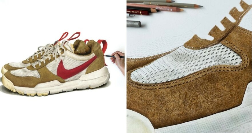 15 dibujos hiperrealistas de zapatillas que podrían hacerte pensar que son fotos 15 dibujos hiperrealistas de zapatillas que podrían hacerte pensar que son fotos