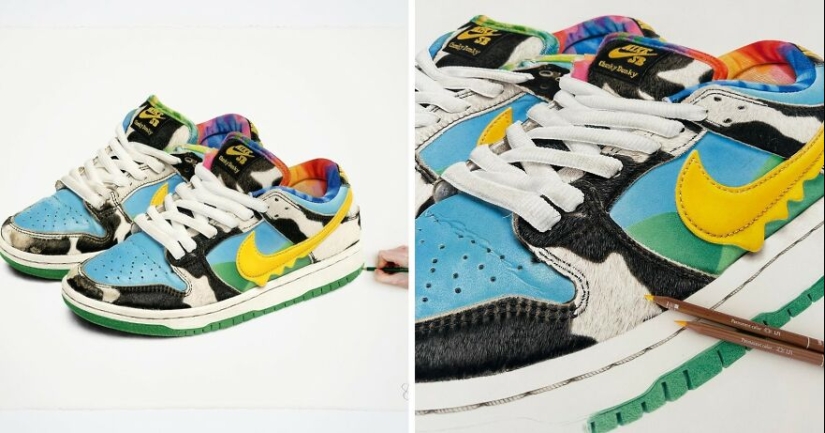 15 Hyper-Realistic Drawings Of Sneakers That Might Make You Think They're Photos