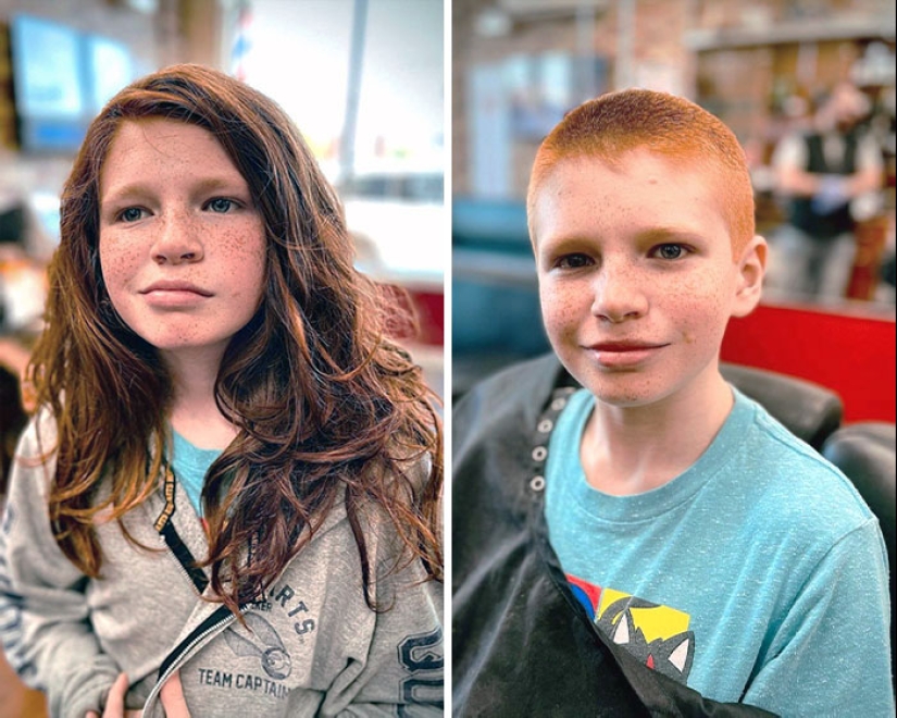 15 People Before And After Cutting Off Their Long Hair To Donate It