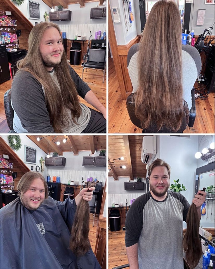 15 People Before And After Cutting Off Their Long Hair To Donate It