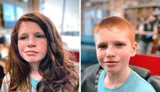 15 People Before And After Cutting Off Their Long Hair To Donate It