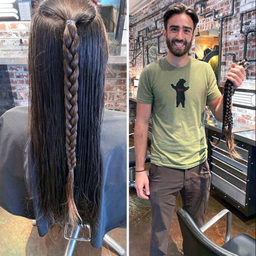15 People Before And After Cutting Off Their Long Hair To Donate It