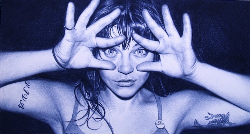20 incredible paintings written with an ordinary ballpoint pen
