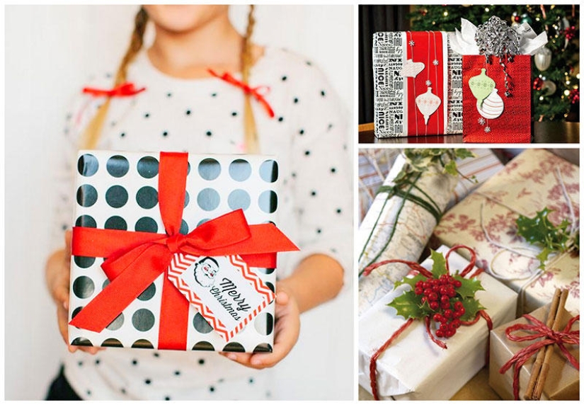 30 ideas how to wrap a New Year's gift