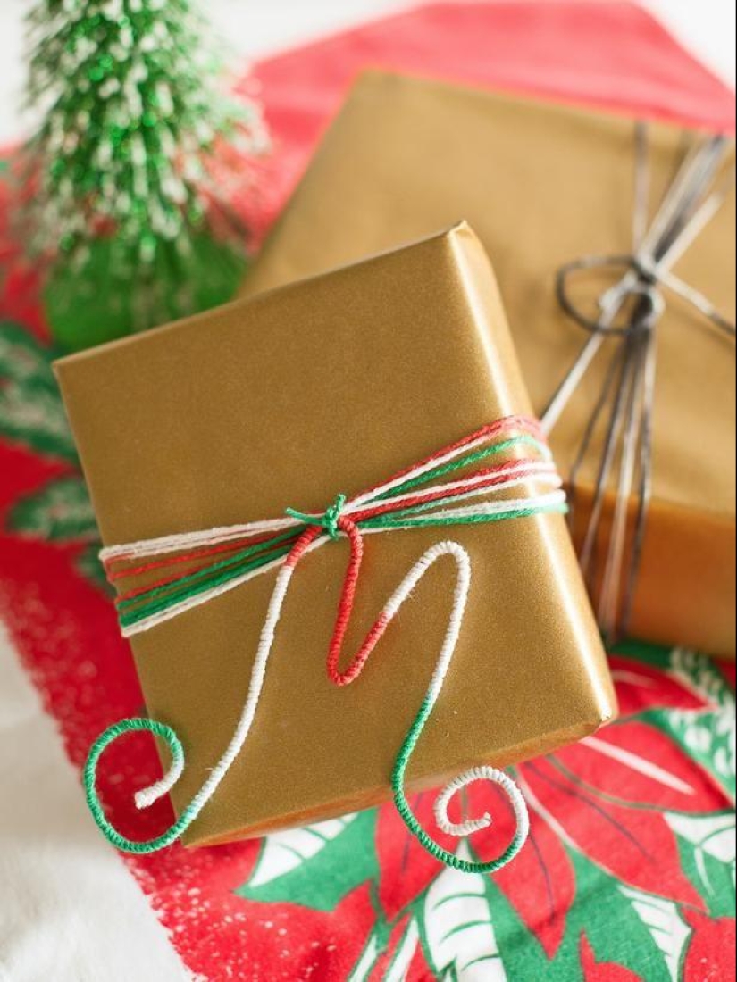 30 ideas how to wrap a New Year's gift