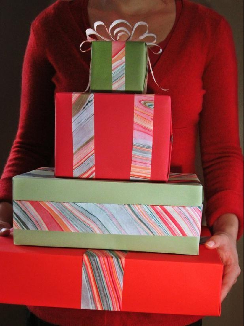 30 ideas how to wrap a New Year's gift