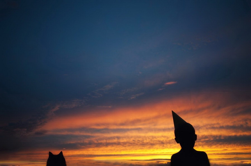 3+2. Niños y gatos fotografiados por Beth Mancuso