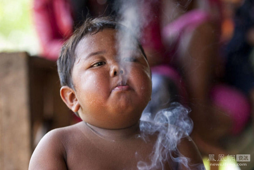 4-year-old Indonesian quit smoking and began to overeat 4-year-old Indonesian quit smoking and began to overeat