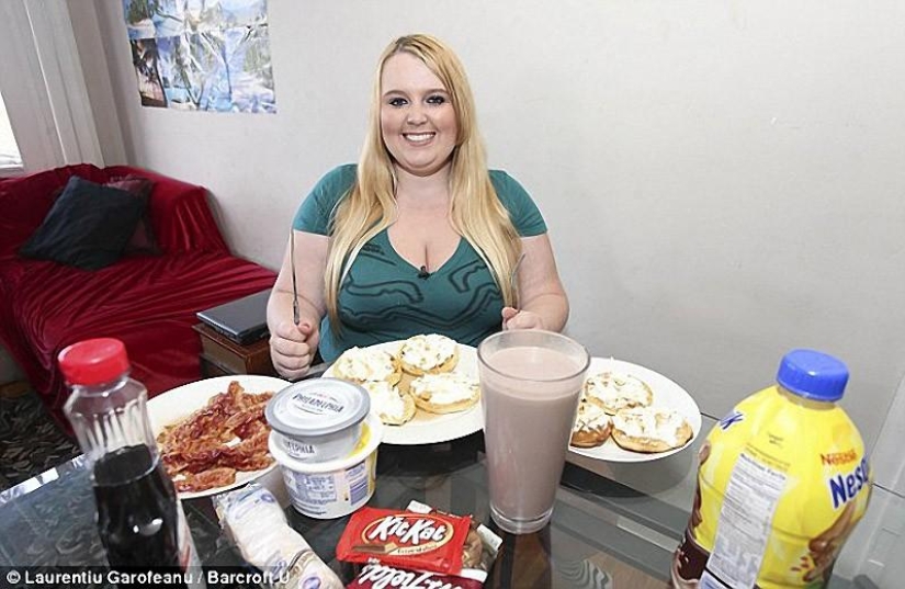 5000 calories a day - gain weight to become famous on the Internet