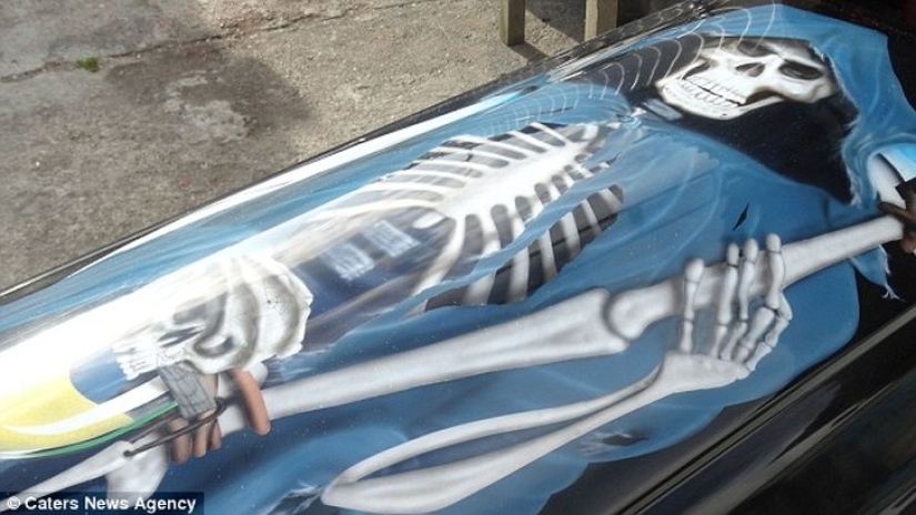 58-year-old bride arrives at her own wedding... in a coffin